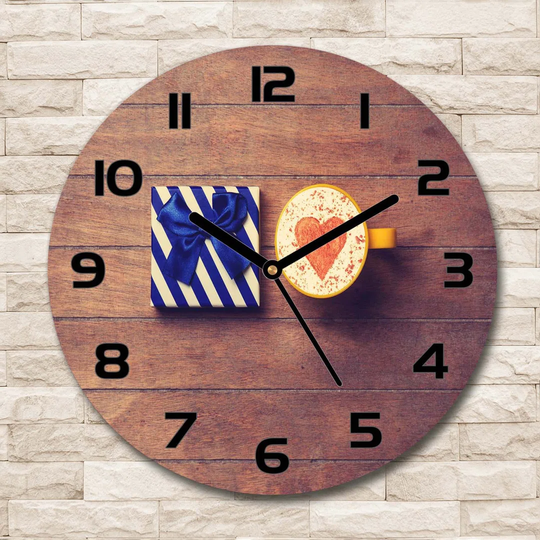Decoration Picture Art Modern Kitchen Living Room Coffee and A Gift 30cm Silent Wall Clock