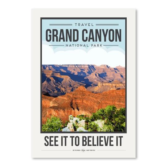 'Travel Poster Grand Canyon' by Brooke Witt Vintage Advertisement
