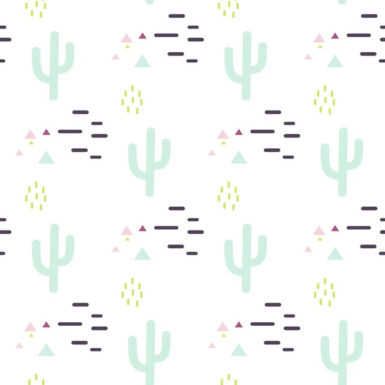 Walllpaper Roll 360X250cm Kitchen Livingroom Bedroom Mural Decoration Wallpaper Material With Print - Cacti Plantsa Bit Of Geometry