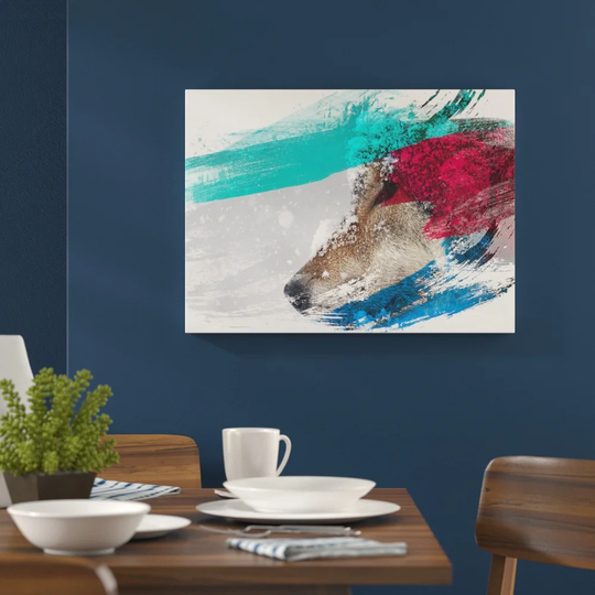 'Green-Eyed Wolf' Graphic Art Print Poster