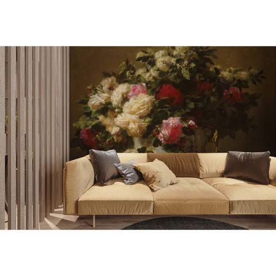 Walllpaper Roll 208X146cm Wallpaper Material With Print Kitchen Livingroom Bedroom Mural Decoration - Utensil Vase Flowers Oil Dutch Nature