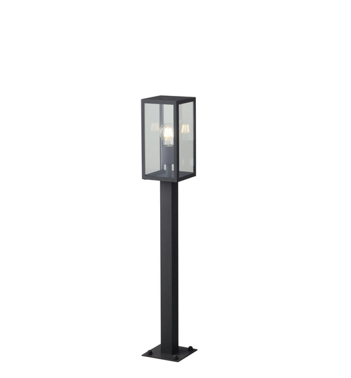 Dark Grey 1-Light Hardwired Lamp Post