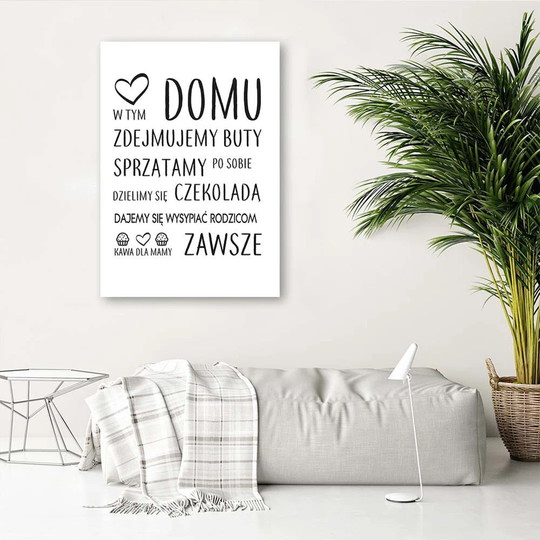 Canvas Print In This House Lettering Typography