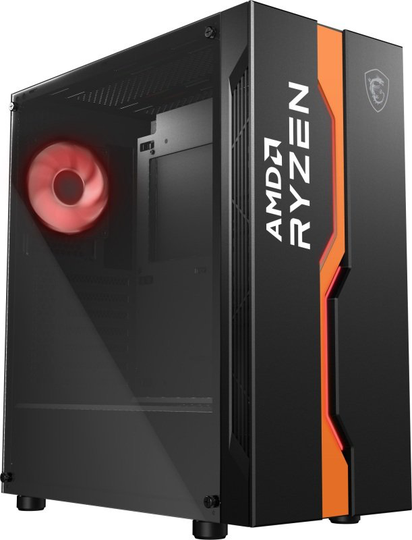 MSI MAG VAMPIRIC 011C Mid Tower Gaming Computer Case Black AMD RYZEN Edition