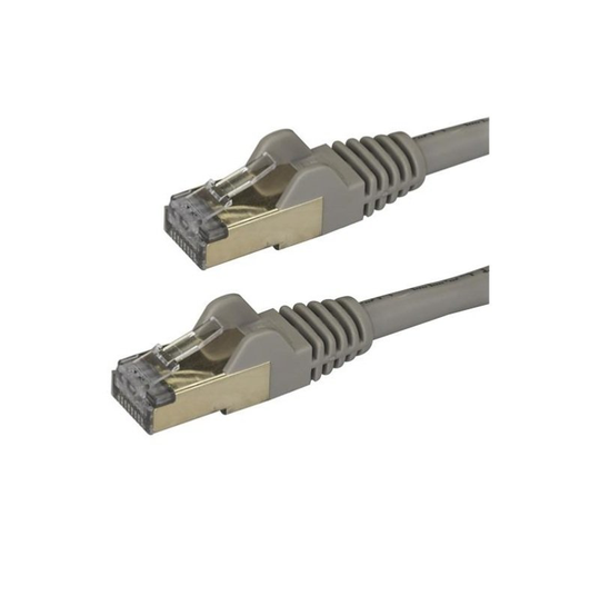 StarTech.com CAT6a Cable - 50 cm Gray Ethernet Cord - Snagless - STP CAT6a Patch Cord