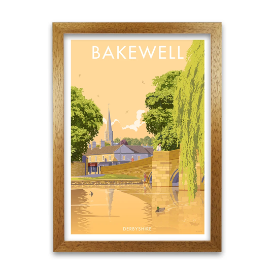 'Derbyshire Bakewell' Graphic Art