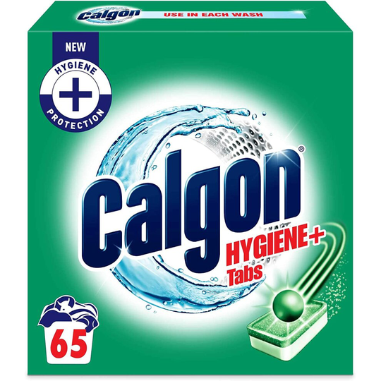Calgon Hygiene Plus Washing Machine Water Softener, 65 Tablets