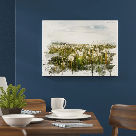 'Flower Dandelion Meadow' Graphic Art Print Poster