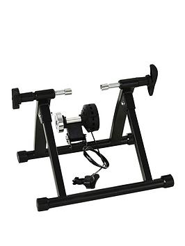 Homcom Stationary Black Indoor Exercise Bike 8 Speed Magnetic Resistance Bicycle Trainer