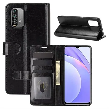 Xiaomi Redmi 9T/9 Power/Note 9 4G Wallet Case with Magnetic Closure - Black