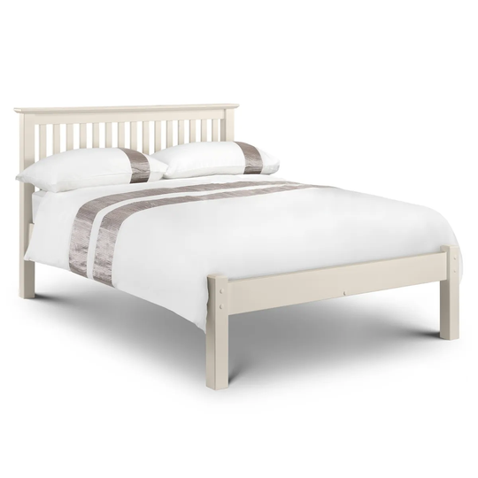 Julian Bowen Barcelona Bed Low Foot End Stone White Small Double