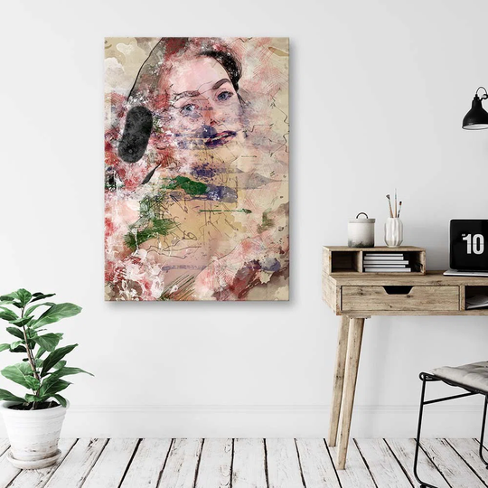 Canvas Print Vintage Woman Face