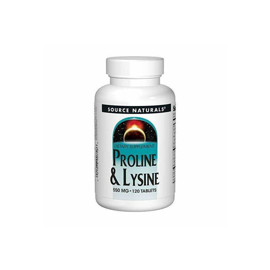 Source Naturals L-Proline/L-Lysine 550 Mg 120 Tablet