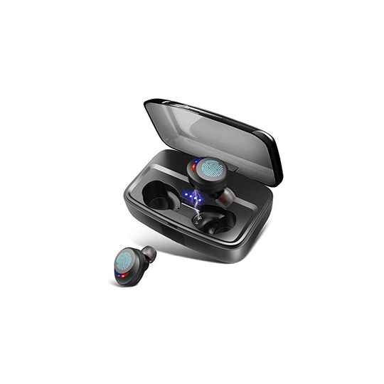 Wireless Headphones Bluetooth Earphones IPX8 Waterproof Deep Bass Stereo Sound Earphones with Microphones 100H Playtime Noise-Cancelling Earbuds