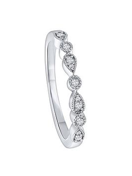 Love DIAMOND 9ct White Gold Diamond Eternity Ring, Yellow Gold, Size P, Women