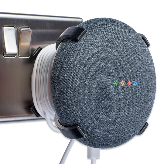 Plug Mount for Google Home Mini Google Home Mini Plug Bracket X Black P3D-Lab