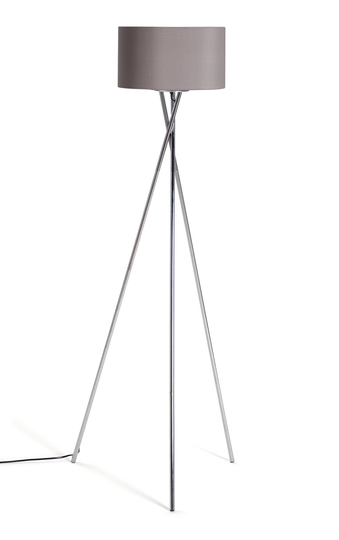 Habitat Tripod Floor Lamp - Grey and Chrome