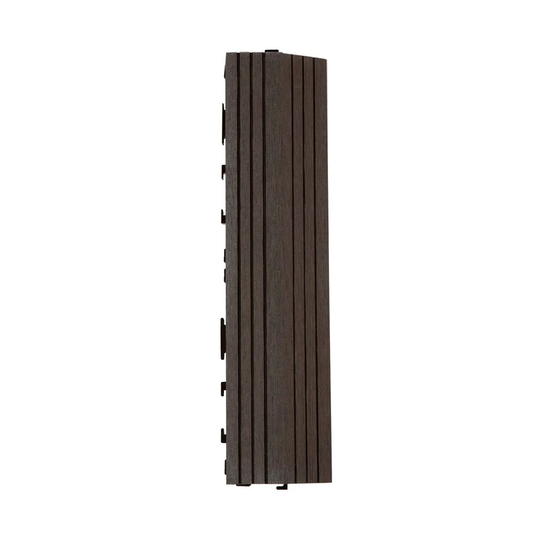 Decko 1 Piece Brown Composite Interlocking Straight Edging Tile 30Cm X 7Cm