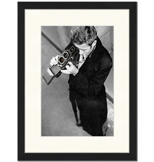 James Dean with Camera - Picture Frame Photograph Print on Paper