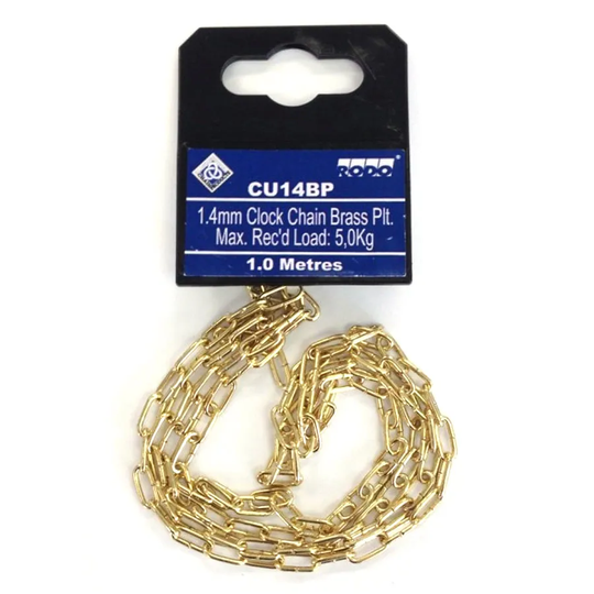 Select Hardware Clock Chain Bronze Plated 1M 1.4mm (1 Pack)