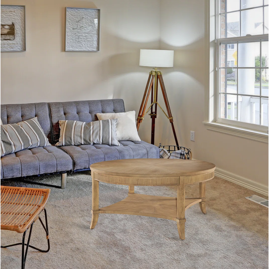 Urban Retreat Solid Wood Coffee Table with Storage