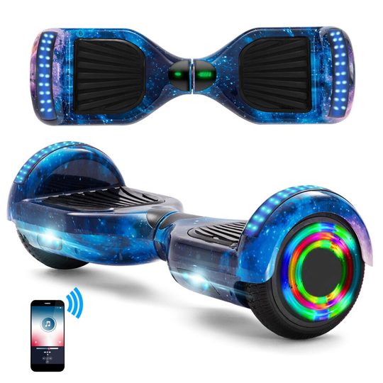 (Blue Sky) Hoverboard 6.5'' Smart Self-Balancing Scooter with Bluetooth & LED Lights Best Gifts