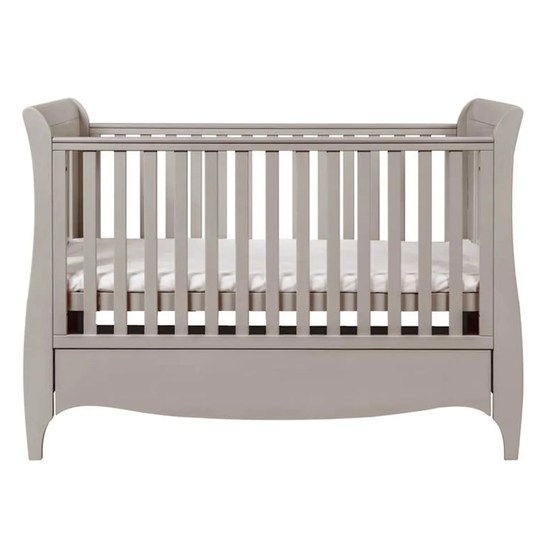 Tutti Bambini Roma Sleigh Cot Bed With Drawer - Truffle Grey