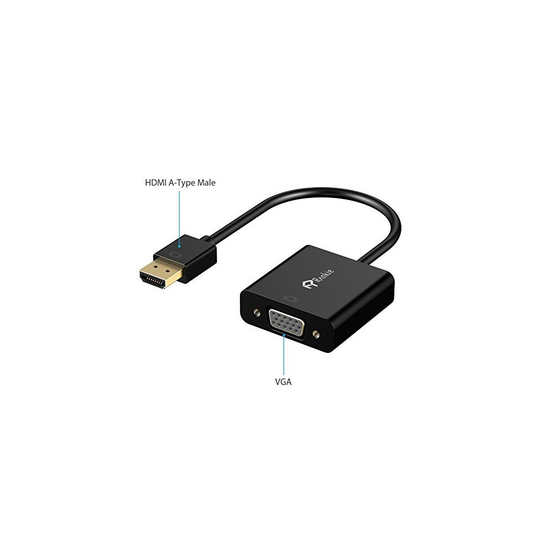 Rankie Gold-Plated Active HDMI HDTV to VGA Adapter Converter