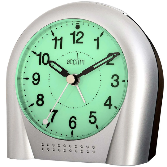Acctim CK1561 Sweeper Smartlite Alarm Clock Silver