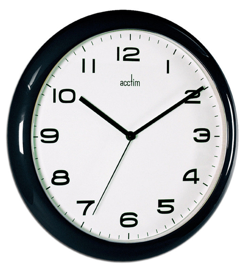ACCTIM AYLESBURY WALL CLOCK BLK 92/302
