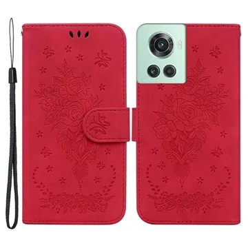 Roses Series OnePlus Ace/10R Wallet Case - Red