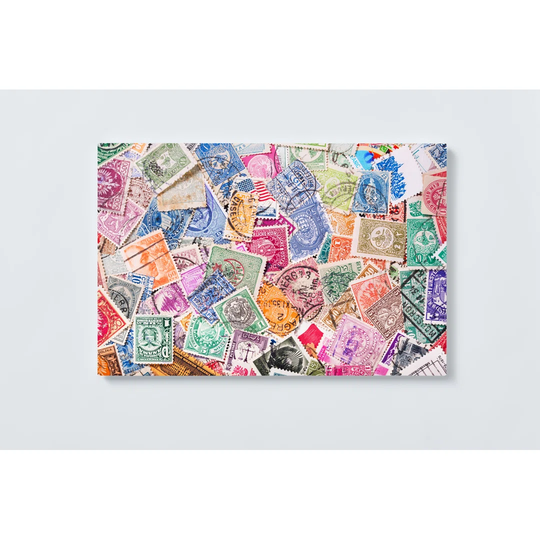 Stamps Magnetic Wall Mounted Cork Board