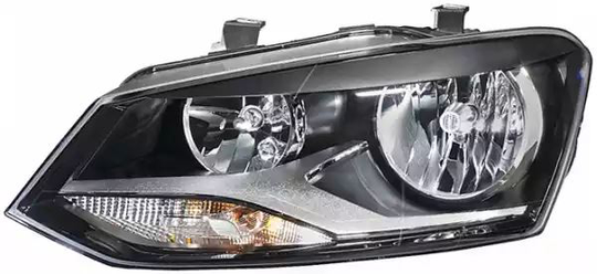 Headlight Halogen 1EE247051-011 by Hella Left