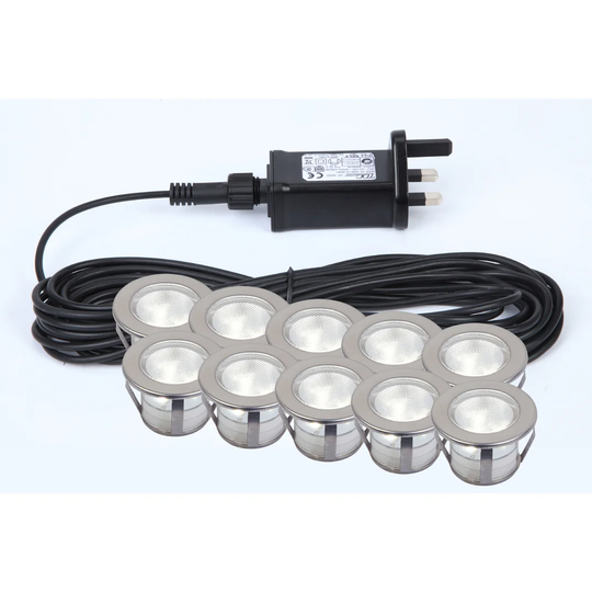 Tahsin Stainless Steel 10 Light LED Deck Light