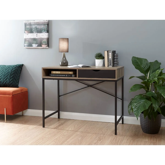 Telford Computer Desk Dark Oak Effect