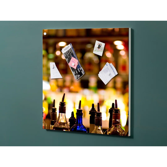 Notiz Motive Cocktail-Bar Magnetic Wall Mounted Cork Board