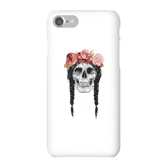 Balazs Solti Skull And Flowers Phone Case for iPhone and Android - iPhone 7 - Snap Case - Matte