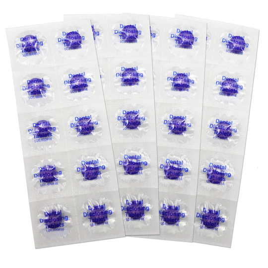 80 x Disclosing Tablets ~ Two Tone Plaqsearch Chews shows Plaque on Teeth