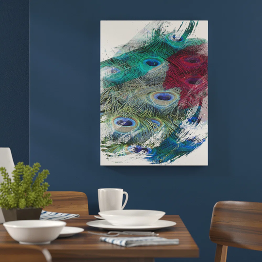 'Peacock Feathers' Graphic Art Print Poster