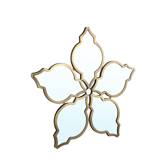 Chebanse Novelty Metal Framed Wall Mounted Accent Mirror in Gold