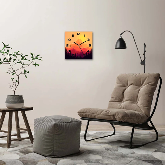 Jianle Mountain Landscape Silent Wall Clock