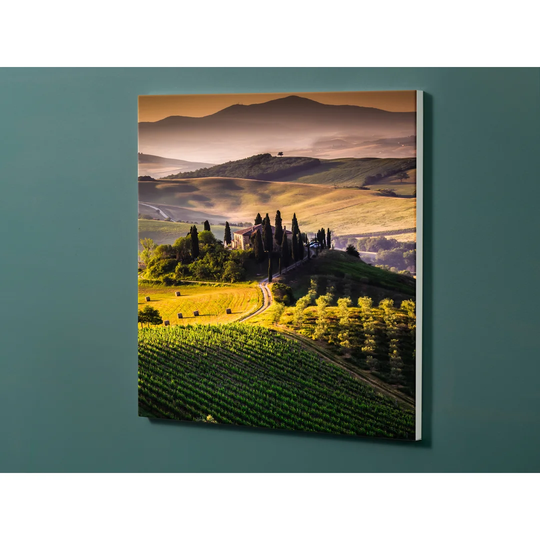 Backlight Tuscany Mountains Magnetic Wall Mounted Cork Board