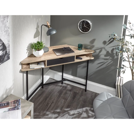 Telford Corner Desk Dark Oak Effect