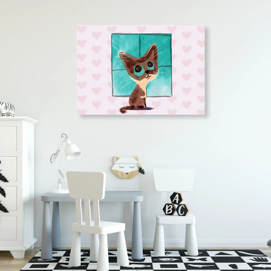 Canvas Print, Pink Animals