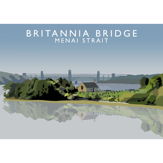 Britannia Bridge by Richard O'Neil - Graphic Art Print on Paper