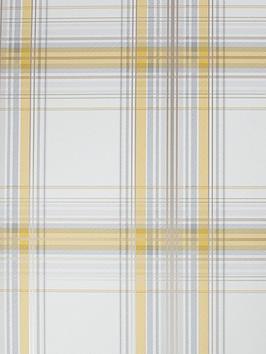 Fresco Iona Check Ochre Wallpaper
