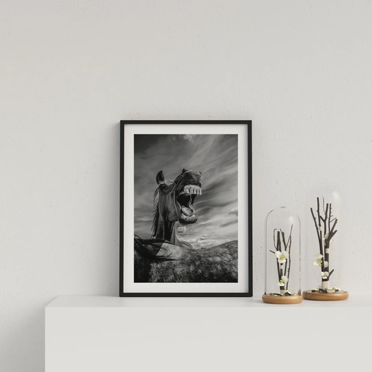 Laughing Horse by Vouvart - Picture Frame Graphic Art