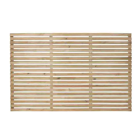 Forest Garden 3'11'' x 5'11'' (120 x 180cm) Pressure Treated Slatted Fence Panel