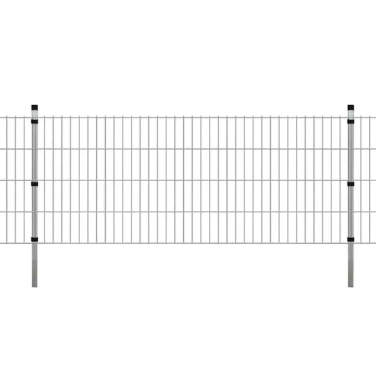 Vidaxl 2D Garden Fence Panels & Posts 2008X830 Mm 48 M Silver