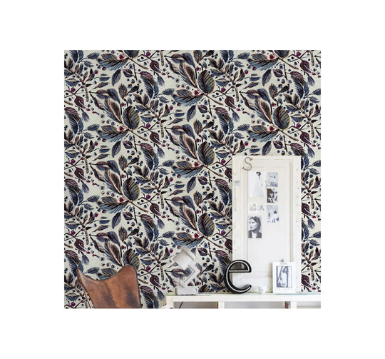 Midsomer Vintage Leafs Leaf Wallpaper